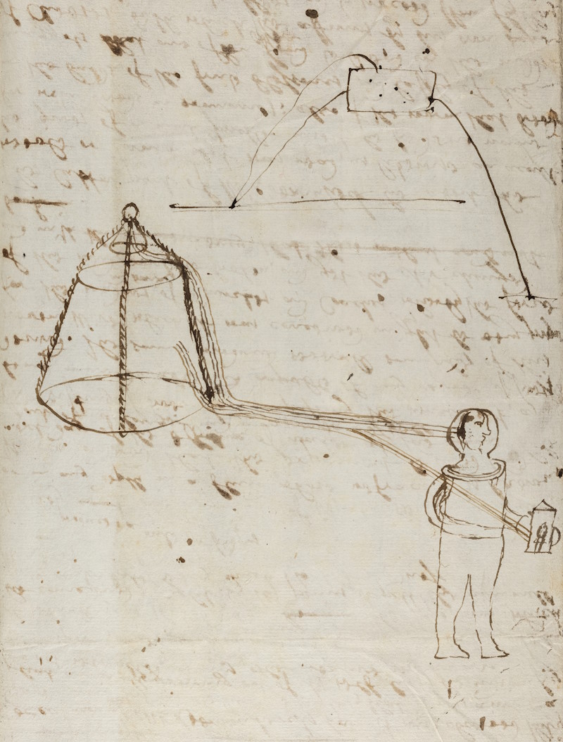 Diving bell and suit, 1692