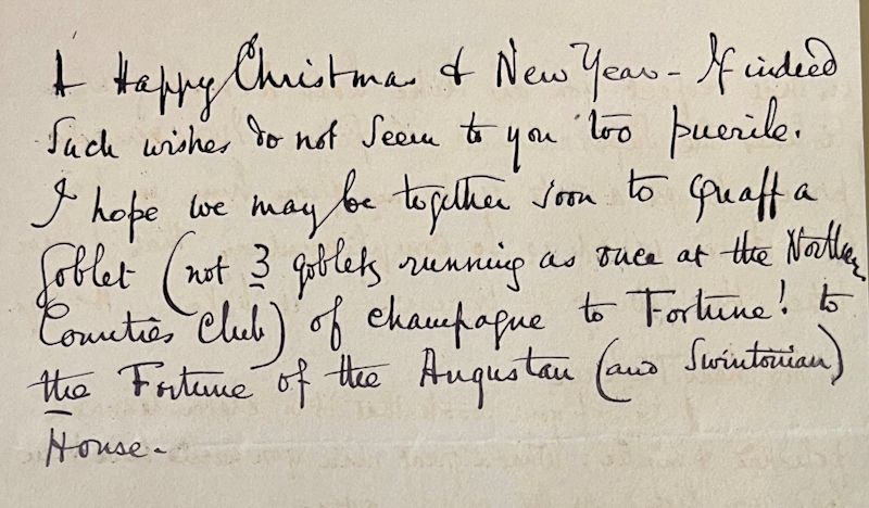 Christmas wishes from Falkner to Swinton, 1895