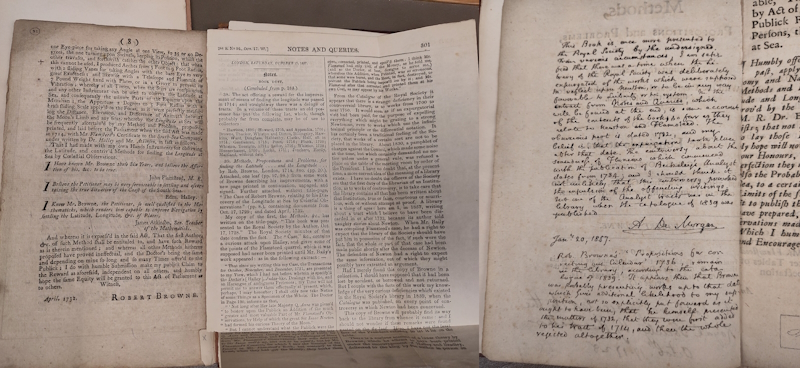 Augustus De Morgan’s inserts and annotations to Robert Browne’s 'Methods … for finding the latitude'