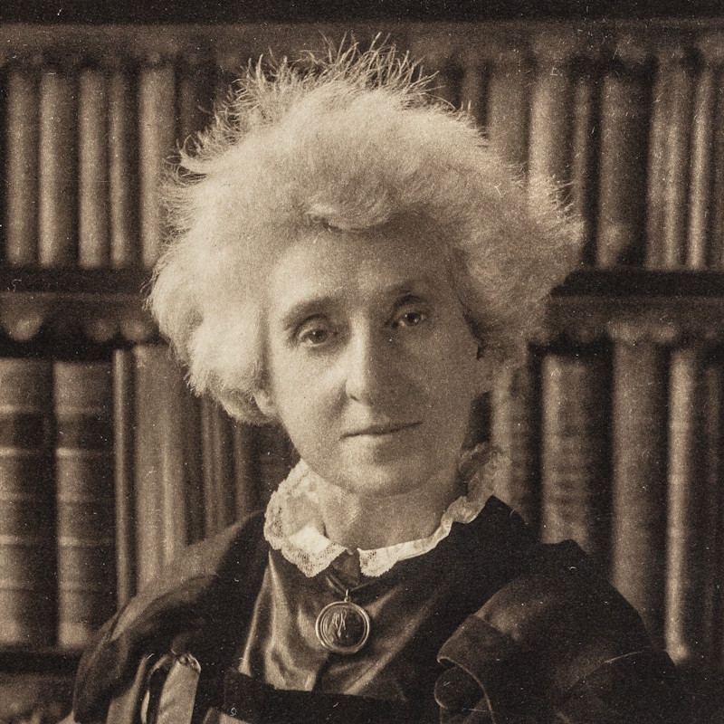 Portrait of Margaret Huggins, after a photograph by Reginald Haines (detail)