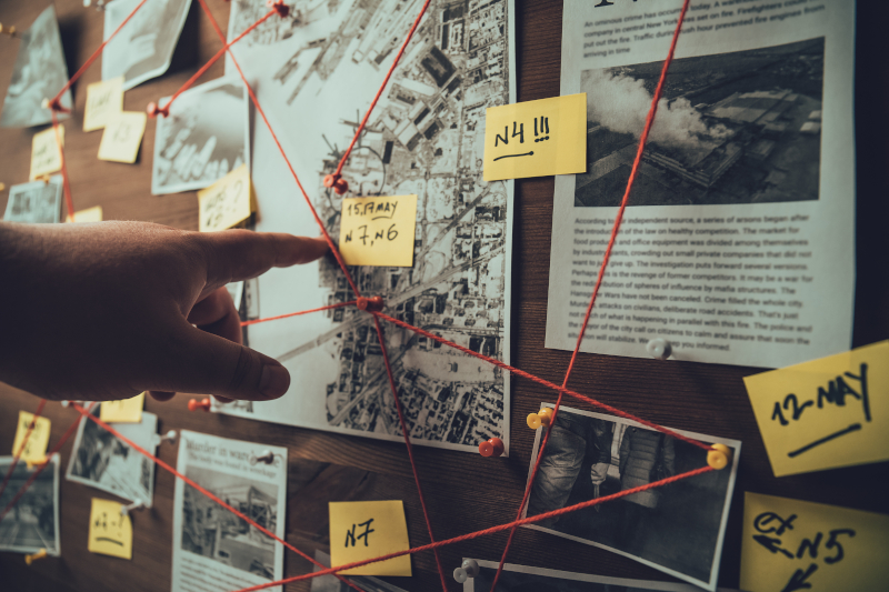Detective evidence board
