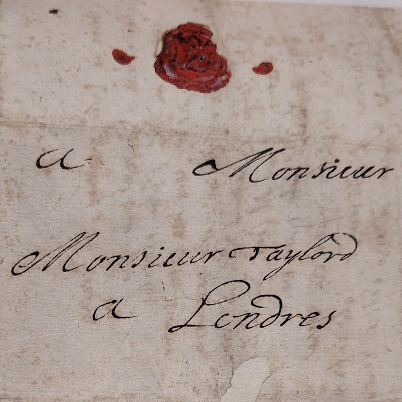 Letter addressed to Brook Taylor in London
