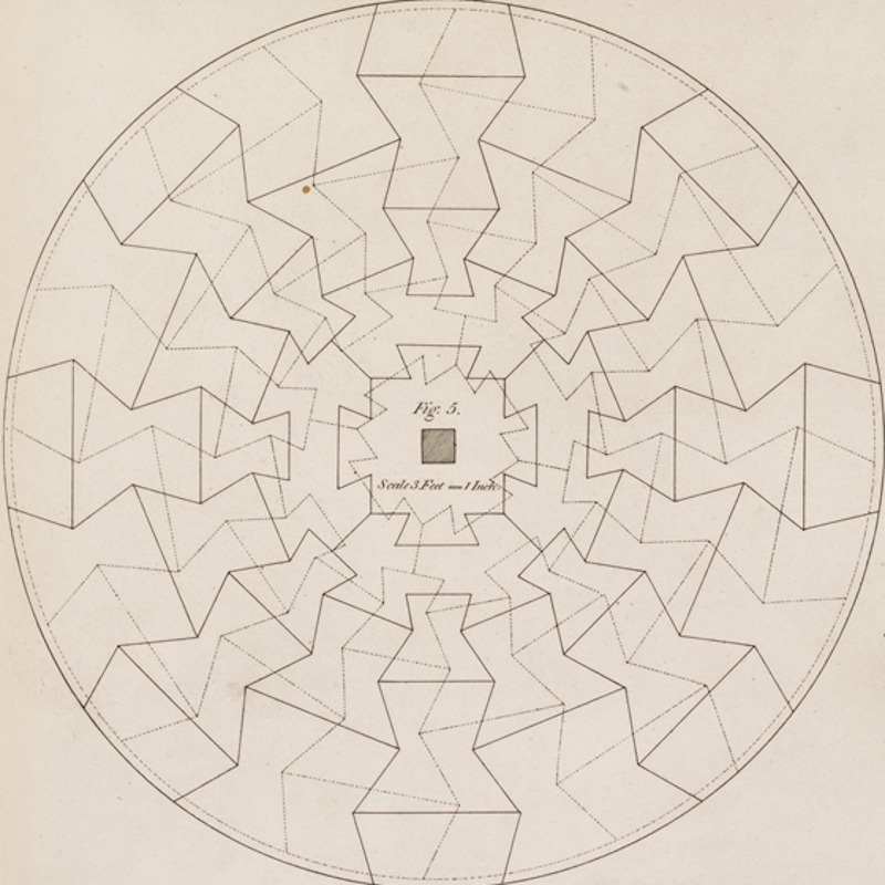 Dovetailed masonry, from Smeaton’s 'Narrative ... of the Edystone lighthouse', 1791