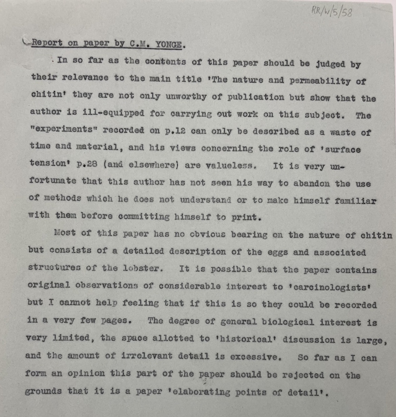 Royal Society Referees' Report RR/W/5/58