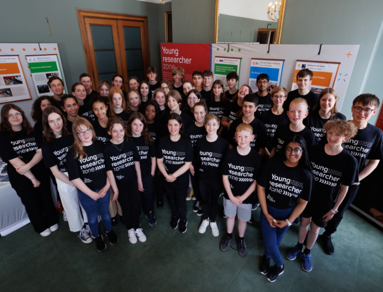 Students exhibiting in the Young researchers zone on just one day of the Exhibition