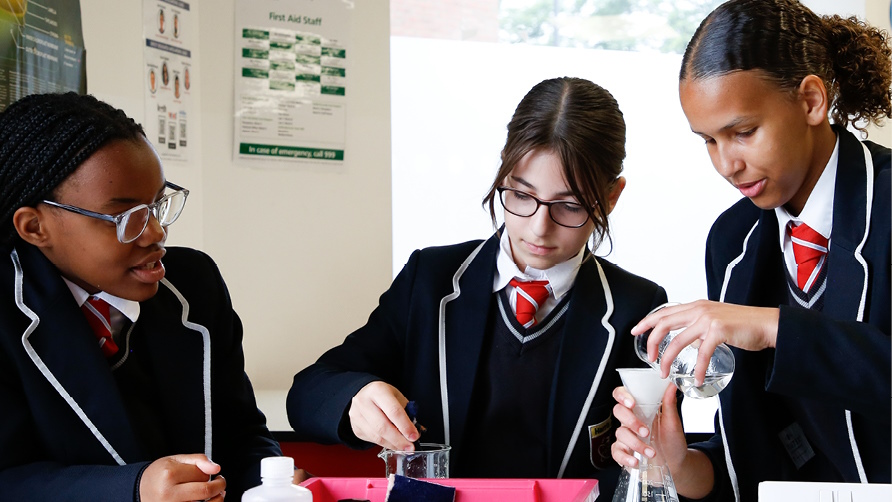 Students participate in the Brian Cox experiments