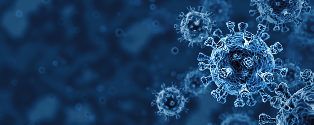 Stylised image of a virus