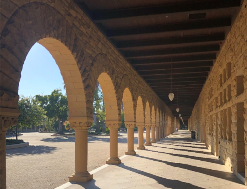 Arches on a hallway 