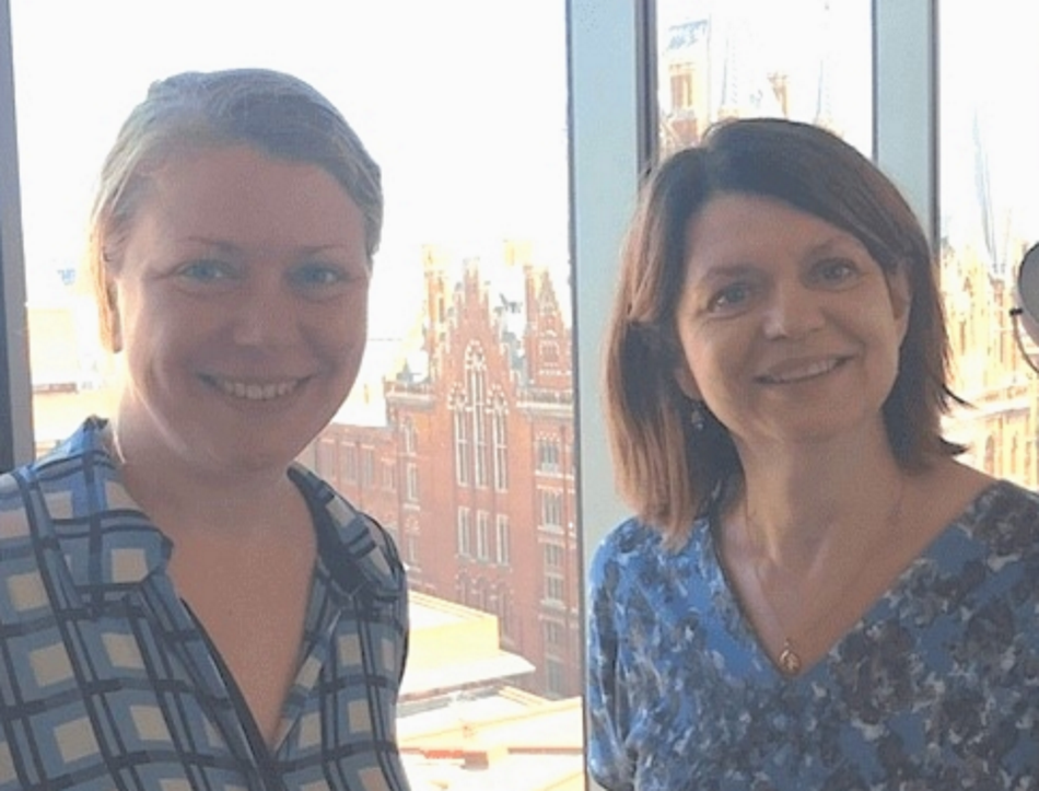 Dr Lily Asquith, Dorothy Hodgkin Research Fellow and Policy Associate, with her host Dr Emma Hennessey at the Foreign and Commonwealth Office.