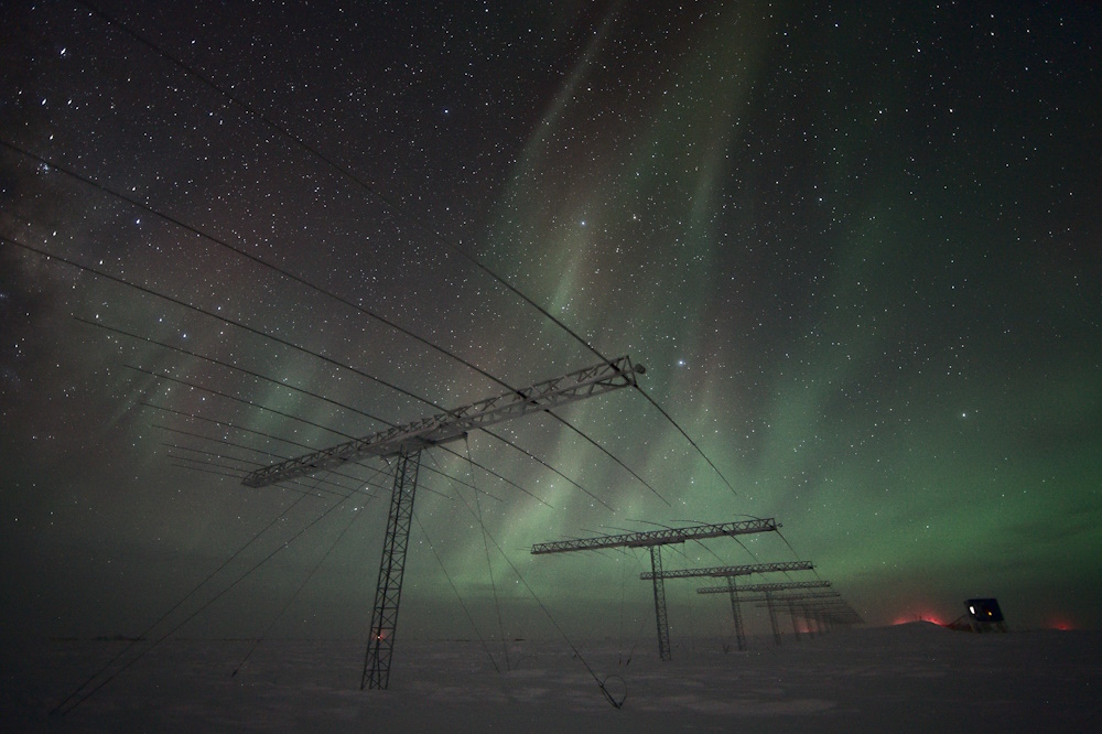 A colourful night sky.