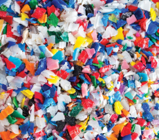 Colourful spread of microplastic particles