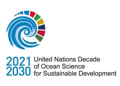 Logo for the United Nations Decade of Ocean Science for Sustainable Development, 2021-2030.