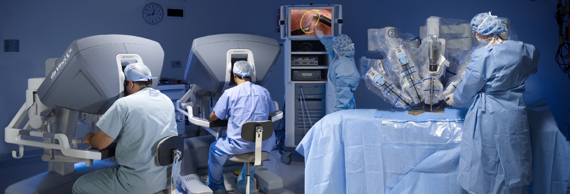 Robotic surgery in action. The combined power of machine learning and 3D images is making surgery safer. Credit: Intuitive Surgical Inc