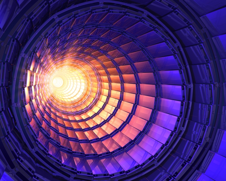 Inside the Large Hadron Collider. Credit: Dant
