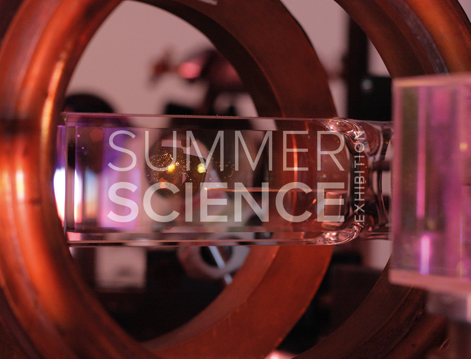Summer Science Exhibition: a piece of equipment that uses a vacuum chamber surrounded by coils to cool atoms to extremely cold temperatures