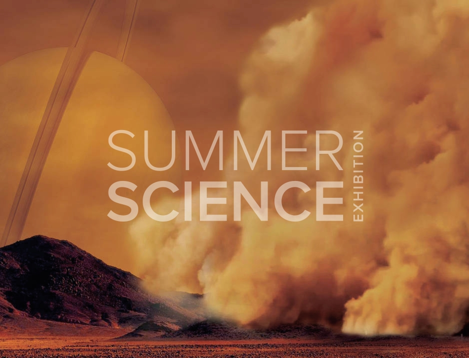 Summer Science Exhibition: artist's concept of a dust storm on Titan