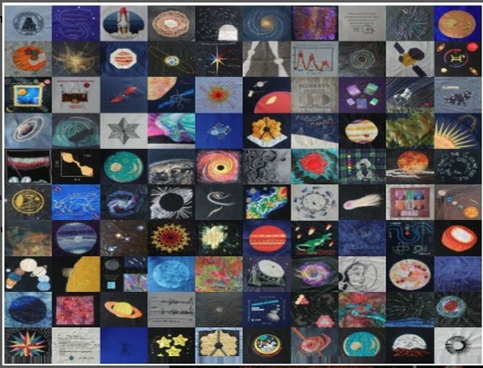 patchwork quilt of pictures from space