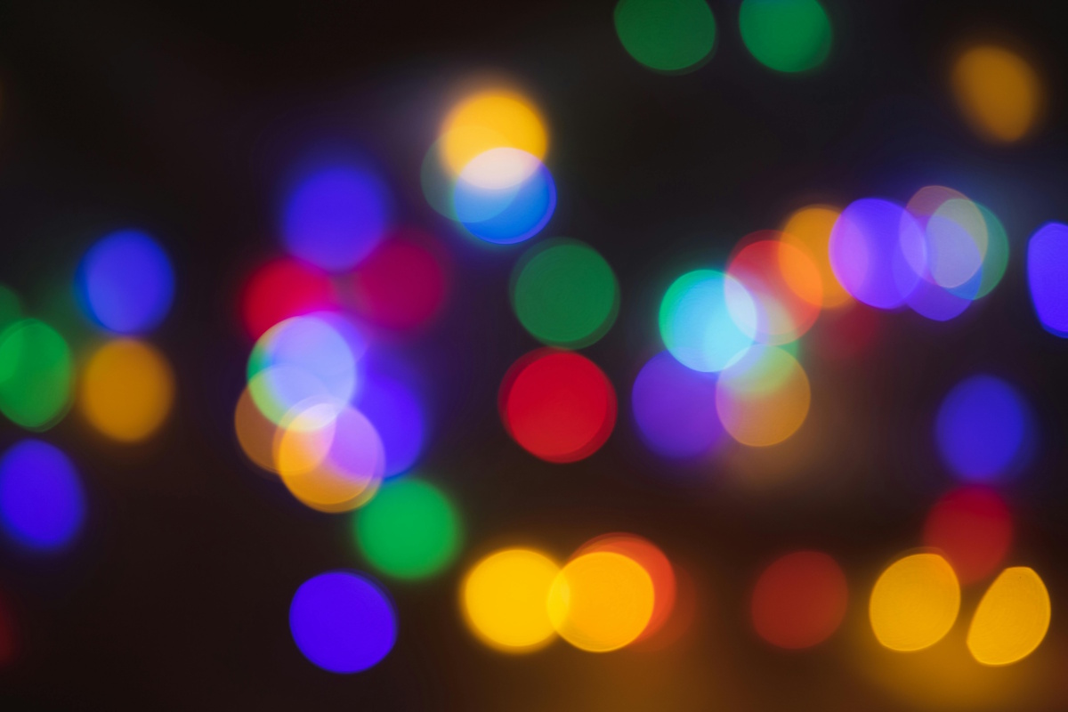 Blurred photo of colourful lights