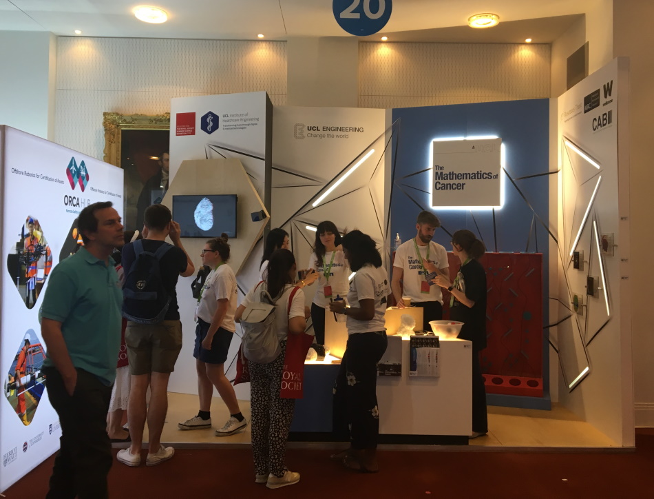 Mathematics of cancer summer science exhibition stand