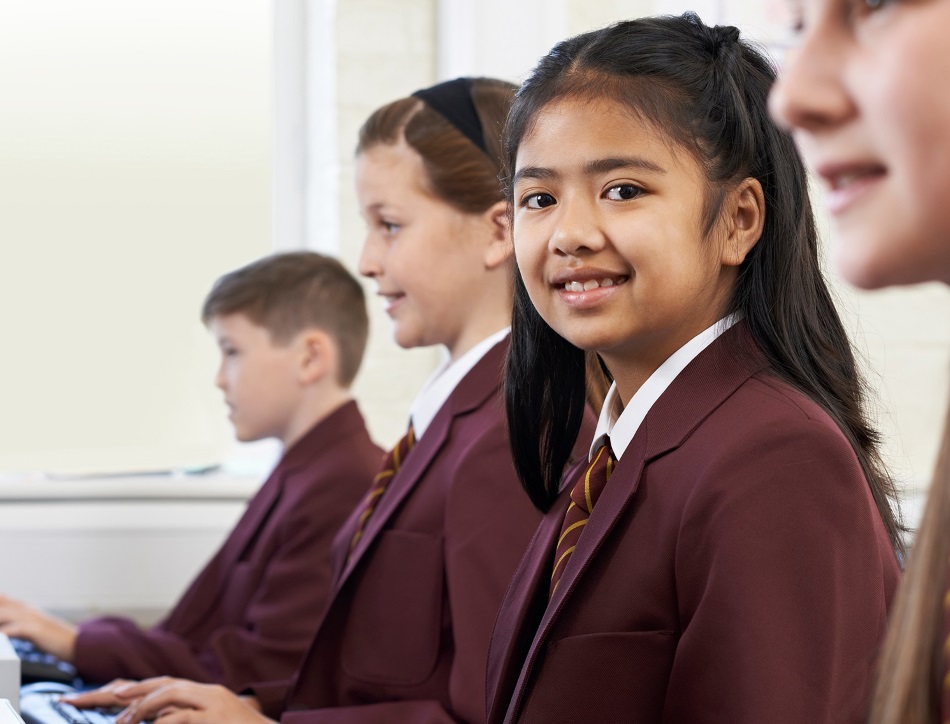 Students at computers